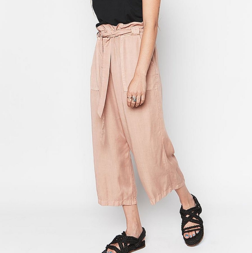 Back Beat Co. Tencel Paperbag Pants | Dusty Pink